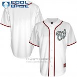Camiseta Beisbol Hombre Washington Nationals Blanco Cool Base button Up